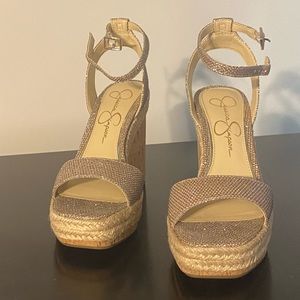 Jessica Simpson Sameya2 Sparkle Mesh Wedges
